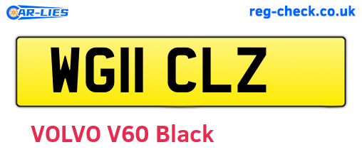 WG11CLZ are the vehicle registration plates.