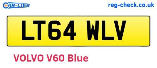 LT64WLV are the vehicle registration plates.