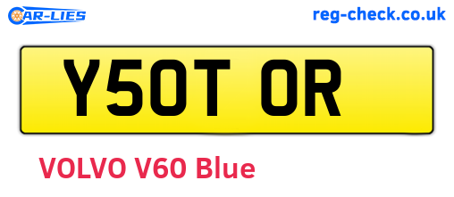 Y50TOR are the vehicle registration plates.