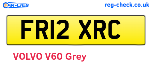 FR12XRC are the vehicle registration plates.