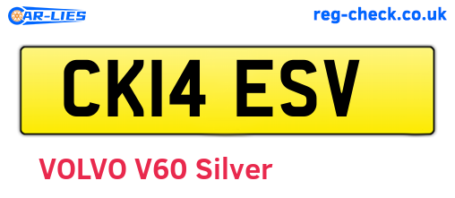CK14ESV are the vehicle registration plates.