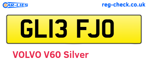 GL13FJO are the vehicle registration plates.
