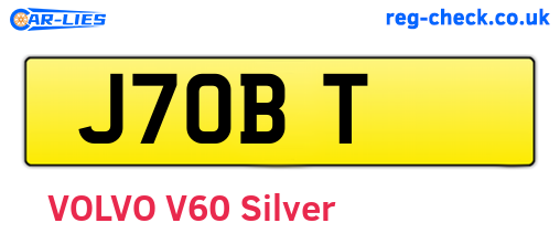 J7OBT are the vehicle registration plates.