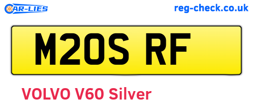 M20SRF are the vehicle registration plates.