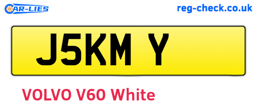J5KMY are the vehicle registration plates.