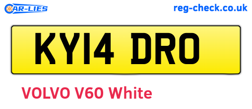 KY14DRO are the vehicle registration plates.