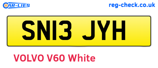 SN13JYH are the vehicle registration plates.