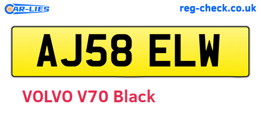 AJ58ELW are the vehicle registration plates.