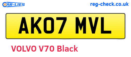 AK07MVL are the vehicle registration plates.