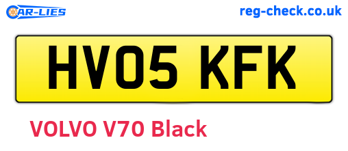 HV05KFK are the vehicle registration plates.