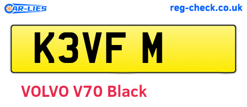 K3VFM are the vehicle registration plates.