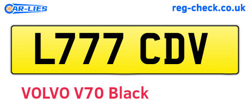 L777CDV are the vehicle registration plates.