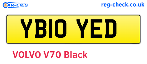 YB10YED are the vehicle registration plates.