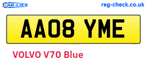 AA08YME are the vehicle registration plates.