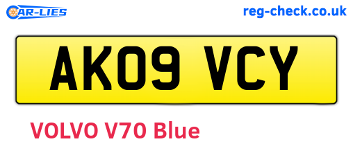 AK09VCY are the vehicle registration plates.