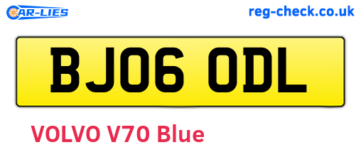 BJ06ODL are the vehicle registration plates.