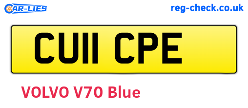 CU11CPE are the vehicle registration plates.