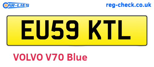 EU59KTL are the vehicle registration plates.