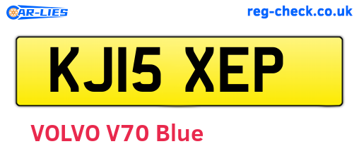 KJ15XEP are the vehicle registration plates.