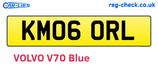 KM06ORL are the vehicle registration plates.