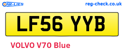 LF56YYB are the vehicle registration plates.