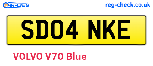 SD04NKE are the vehicle registration plates.