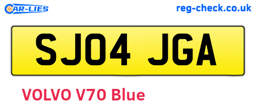 SJ04JGA are the vehicle registration plates.