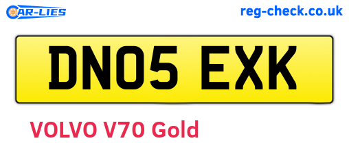 DN05EXK are the vehicle registration plates.