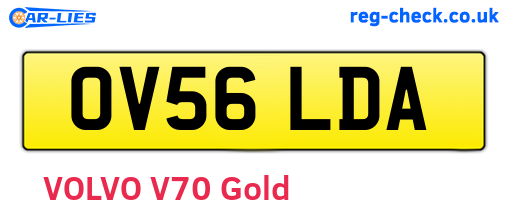 OV56LDA are the vehicle registration plates.