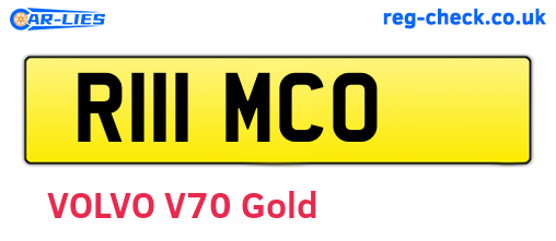 R111MCO are the vehicle registration plates.