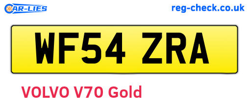 WF54ZRA are the vehicle registration plates.