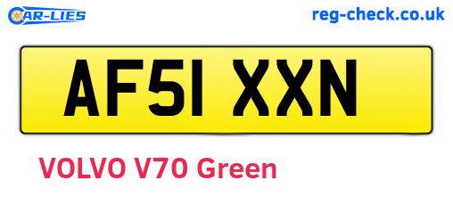 AF51XXN are the vehicle registration plates.