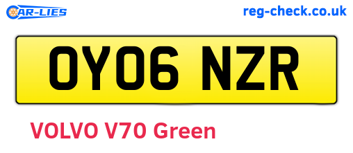 OY06NZR are the vehicle registration plates.