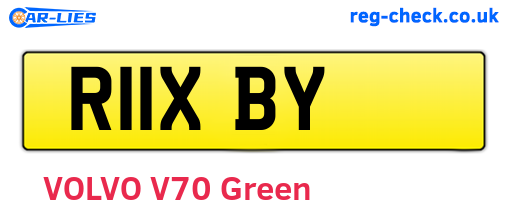 R11XBY are the vehicle registration plates.