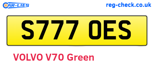 S777OES are the vehicle registration plates.