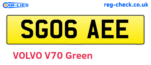 SG06AEE are the vehicle registration plates.