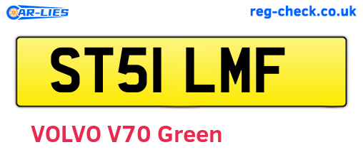 ST51LMF are the vehicle registration plates.