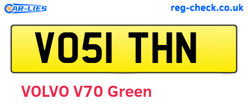 VO51THN are the vehicle registration plates.