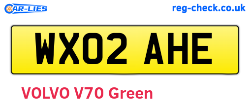 WX02AHE are the vehicle registration plates.