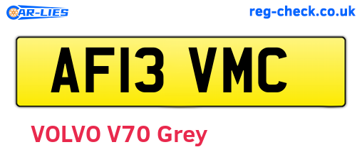 AF13VMC are the vehicle registration plates.