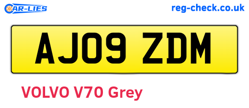 AJ09ZDM are the vehicle registration plates.