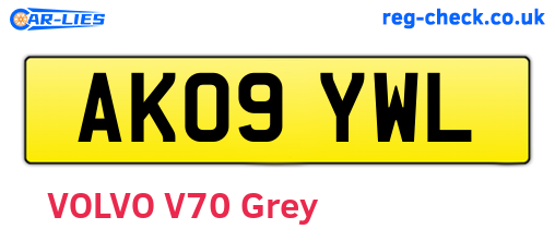 AK09YWL are the vehicle registration plates.