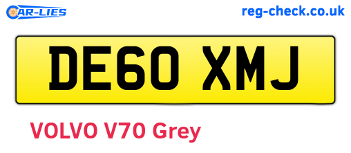 DE60XMJ are the vehicle registration plates.