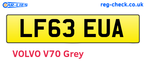 LF63EUA are the vehicle registration plates.