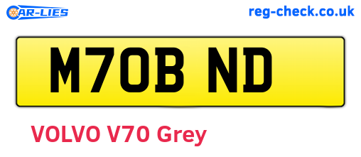 M70BND are the vehicle registration plates.