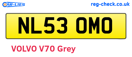 NL53OMO are the vehicle registration plates.
