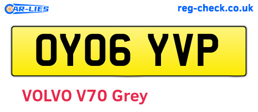 OY06YVP are the vehicle registration plates.