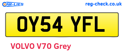 OY54YFL are the vehicle registration plates.