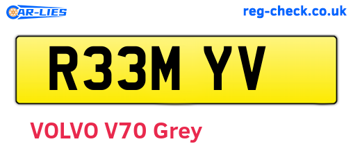 R33MYV are the vehicle registration plates.