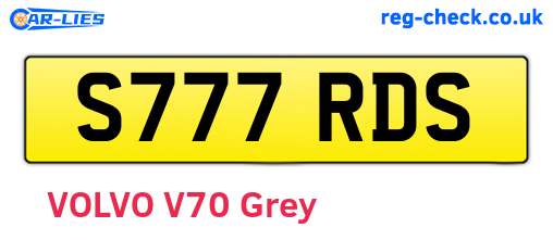 S777RDS are the vehicle registration plates.